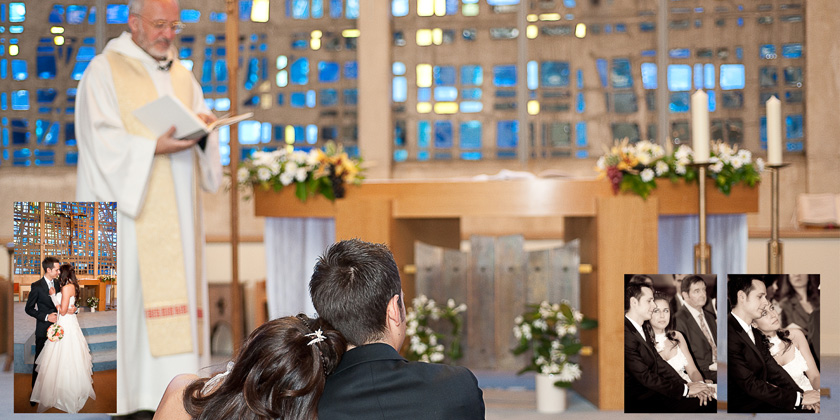 photographie de mariage à l'église